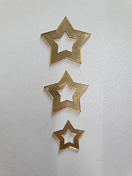 Зірки для декору №7 золото (2 см) Код/Артикул Д07(м)