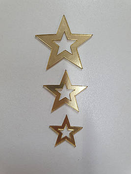 Зірки для декору №8 золото (2 см) Код/Артикул Д08(м)