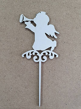 Топер "Янгол" з білого ДВП (↔ 4,5 см) Код/Артикул Тп8б