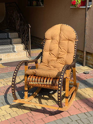 Купить Плетеная Кресло-качалка из лозы и ротанга. Арт: 9989, цена 4600 ...