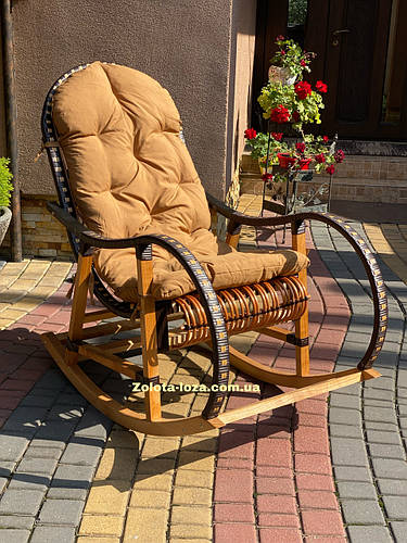 Купить Плетеная Кресло-качалка из лозы и ротанга. Арт: 9989, цена 4600 ...
