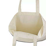 Тканинна еко сумка шопер Avoska стильна бавовняна із суворої саржі 240 г.м2 (35х41х7 см), фото 2