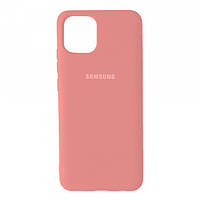 Чохол бампер силіконовий для Samsung Galaxy A03 A035 2021 (Самсунг) Рожевий (Pink) Soft-touch з мікрофіброю