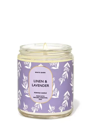 Ароматизована свічка Linen & Lavender Bath & Body Works