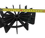 Крильчатка двигуна Д-162мм д-14мм шліци пластик для бетономішалки, фото 4