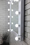 Гримерне настінне дзеркало для макіяжу Мікі з лампочками 60х78 см, фото 2