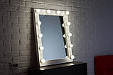 Гримерне настінне дзеркало для макіяжу Мікі з лампочками 60х78 см, фото 3