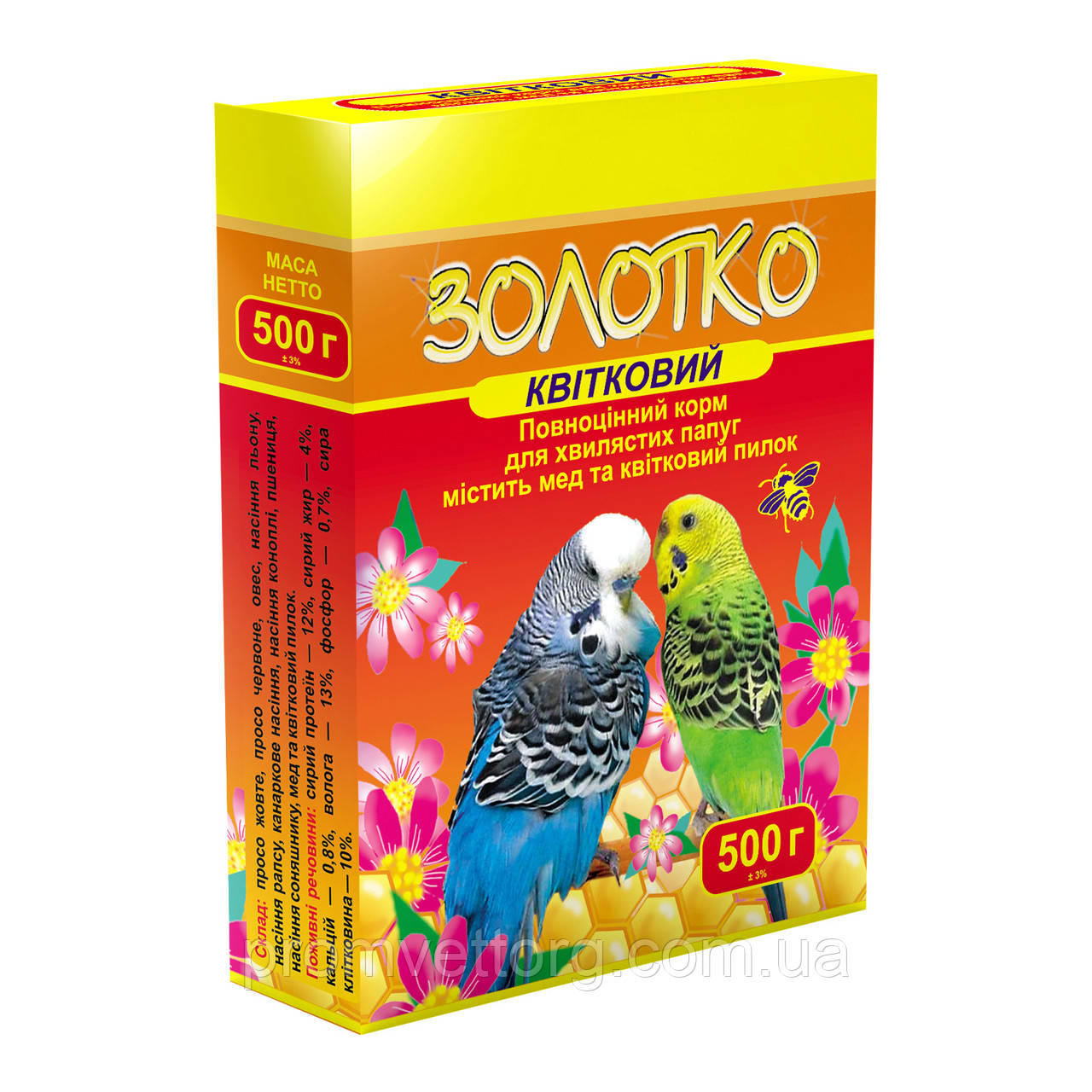 Корм для папуг Золотко, Квітковий 500 г