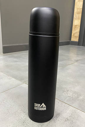 Термос кемпінговий Skif Outdoor Walker 1 літр, Чорний, харчова нержавіюча сталь (389.00.41), фото 3