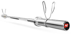 Гриф прямий олімпійський для штанги Hop-Sport 165 см (50 мм) хромований