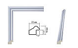 Рамка 40Х50. Профіль 23 мм. Срібло матове. Для картин,вишивок,фотографій, фото 2