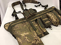 Комплект ремень с лямками и подсумками РПС (ременная плечевая система) для военных ВСУ камуфляж зеленый