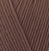 Нитки пряжа для вязания хлопок акрил COTTON GOLD ALIZE Коттон Голд Ализе № 493 - коричневый
