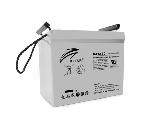 Акумуляторна батарея AGM RITAR RA12-60, Gray Case, 12 V 60.0 Ah (260 x 169 x 211 (218)