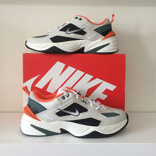 Женские кроссовки Nike M2K Tekno, серый, оранжевый, черный, белый ...