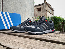 Чоловічі кросівки демісезонні Adidas ZX 750 Grey Red сірі з червоним, фото 3