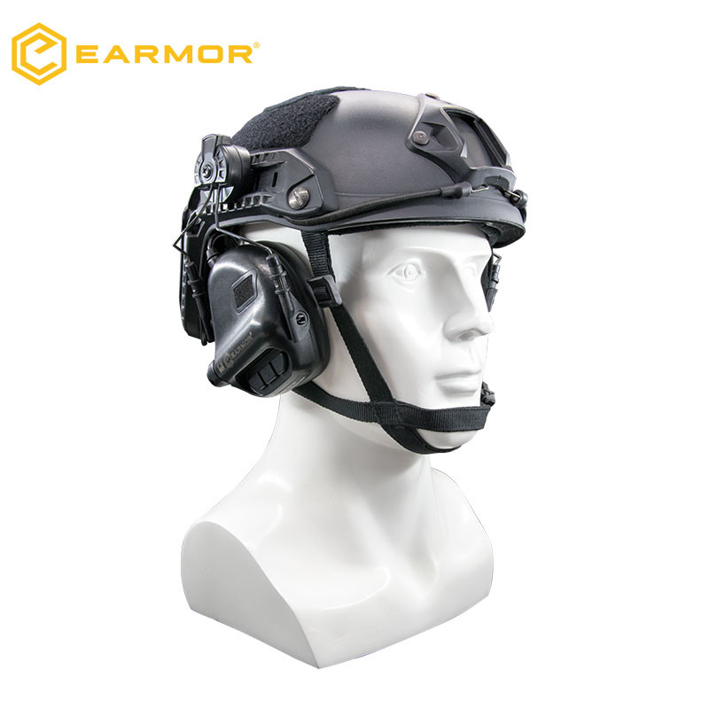 Навушники активні тактичні на каску EARMOR M31H 22dB NRR Чорний
