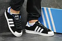 Чоловічі кросівки Adidas Адідас La marque aux 3 bandes чорно-білі 45