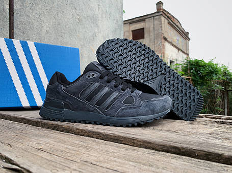 Чоловічі кросівки демісезонні Adidas ZX 750 Graphite сірі, фото 1