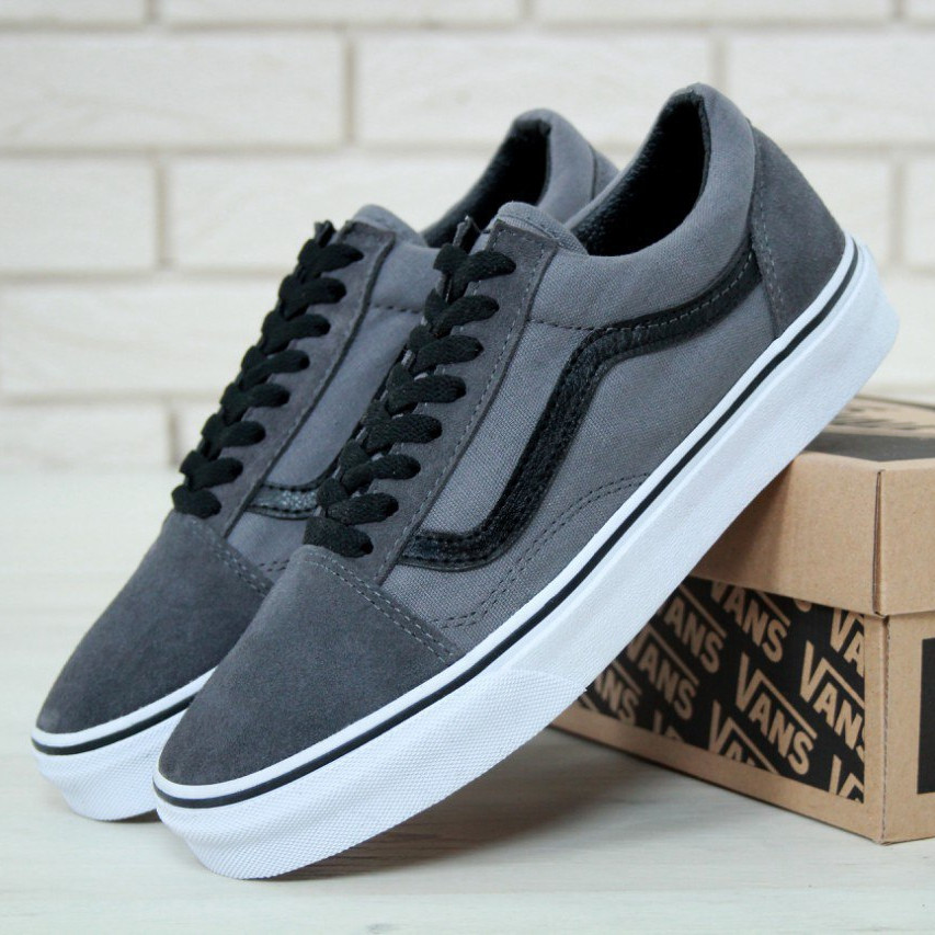 Мужские кеды в стиле Vans Old Skool, Ванс Олд Скул серые, цена 1750 грн ...