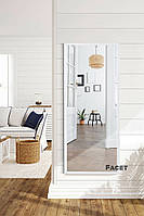 Дзеркало настінне прямокутне у передпокій, вітальню, коридор, спальню в рамі МДФ Facet 2215 50х115 см, білий