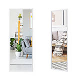 Дзеркало настінне прямокутне у передпокій, вітальню, коридор, спальню в рамі МДФ Facet 2215 50х115 см, білий, фото 2