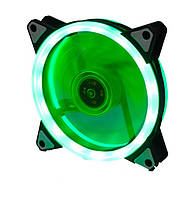 Вентилятор 120*120*25мм 3pin+molex TRY FAN CIRCLE 2 с подсветкой зеленый новый