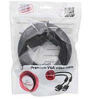 Кабель VGA - VGA 3м Cablexpert Premium (CC-PPVGA-10-B) черный новый