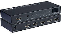 Світч HDMI - 5 port HDMI Amplifier Switcher (БЖ в комплекті) алюміній чорний б/в