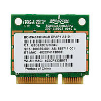 Wi-fi+BT модуль HalfSize Mini pcie для HP! Broadcom bcm94313hmgb, BRCM1051 (600370-001) 802.11 b,g,n , 150Mbps