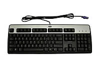 Клавіатура провідна PS/2 HP KB-0316 чорно-сірий бу