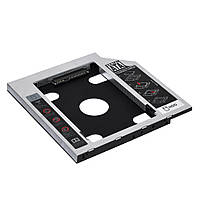 DVD-карман для HDD 2.5 дюйма, SATA - SATA, 9,5 мм, TRY Caddy Optibay, алюминий новый