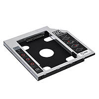 DVD-кишеня для HDD 2.5 дюйми, SATA - SATA, 9,5 мм, TRY Caddy Optibay, алюміній нова