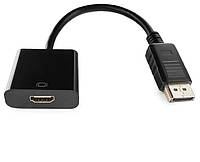 Перехідник-конвертер DisplayPort (тато) - HDMI (мама) TRY Plug кабель.0.2м чорний новий