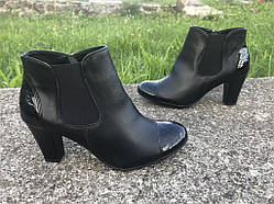 Alpina, Словенія, жіночі шкіряні демісезонні черевики на підборах