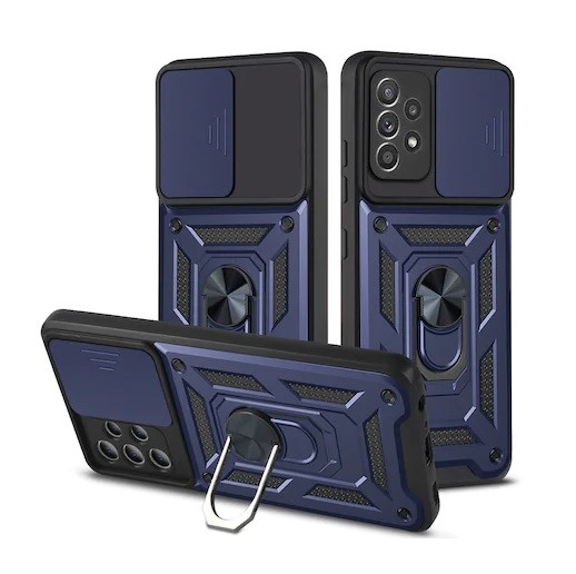 Чохол бампер Shield Magnetic Ring з підставкою для Samsung Galaxy A52 A52s (2021) A526 Blue