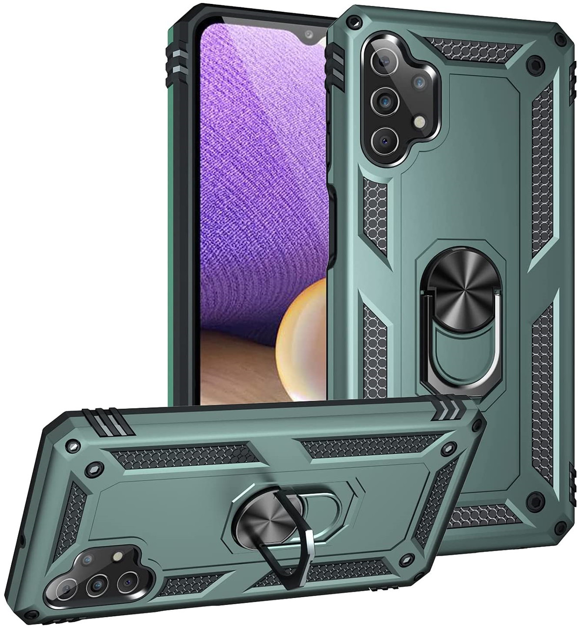 Чохол бампер Shield Magnetic Ring з підставкою для Samsung Galaxy A32 (2021) A325 Green