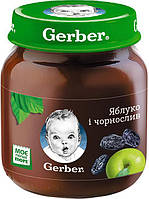 Фруктове пюре Gerber Яблуко і чорнослив з 6 місяців 130 г (7613033514951)