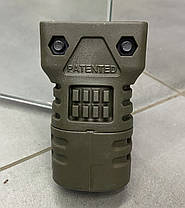 Рукоятка передня коротка DLG TACTICAL (DLG-117-green), колір Олива, з відсіком, з планкою Пікатінні, фото 3