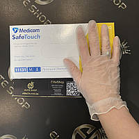 Перчатки виниловые Medicom M неопудренные, 1 пара