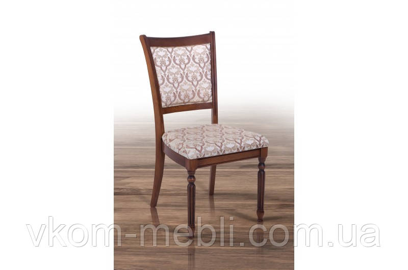 Стілець кухонний дерев'яний СИЦИЛІЯ білий з срібною патиною, фото 1