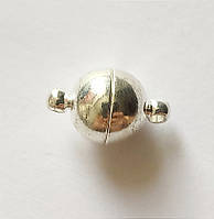 Застежка Finding Замочек магнитный неодимовый шар Серебристый 10 мм