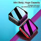 Power bank Червоний 2USB+LED ліхтар Портативна зарядка Зовнішній акумулятор, фото 4