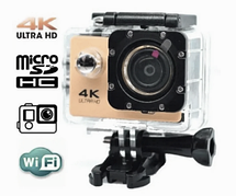 Екшн-камера 4K Sports Ultra HD Wi-Fi 16 Mpx, бежева