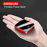 Power bank Червоний 2USB+LED ліхтар Портативна зарядка Зовнішній акумулятор, фото 6