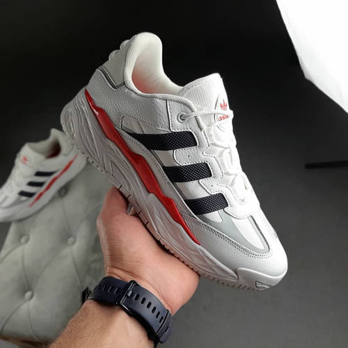 Кроссовки мужские Adidas Niteball белые с черным, Адидас Найтболл ...