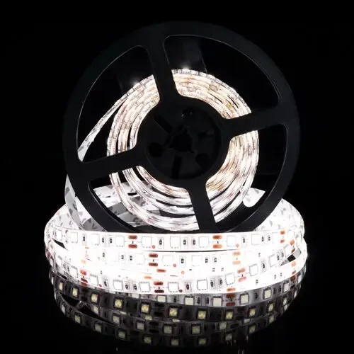 Світлодіодна стрічка 12V, 5050, 60 led/m, 14.4W, IP65, 6500K - білий холодний, ST-12-5050-60-CW-65, фото 1