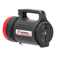 Ліхтар акумуляторний INTERTOOL LB-0105 1 LED 5 W + 22 SMD, виносна сонячна панель, виносні 2 led лампи USB, фото 5