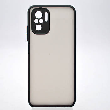Чохол матовий Matte Color Case Full Camera для Xiaomi Redmi Note 10/Note 10s Black Чорний