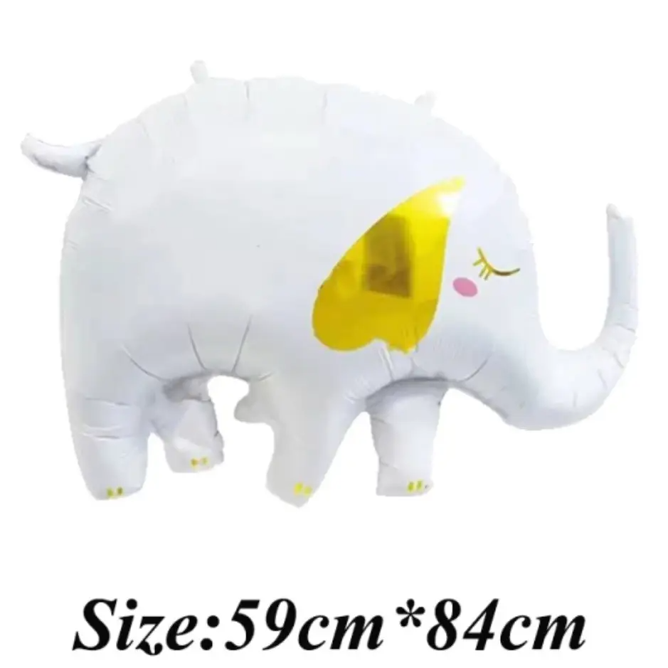Фольгована повітряна куля біле Слоненя, 59х84 см